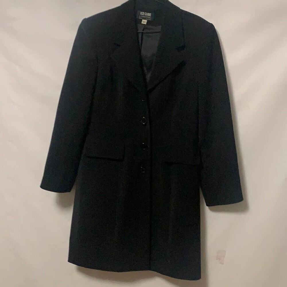 ICE CUBE PARIS NEWYORK BLACK BLAZER SIDE‎ SLIT SIZE 8P